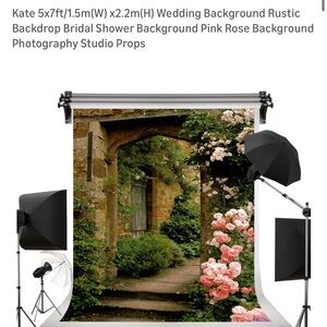 Kate backdrop 5x7 floral microfiber